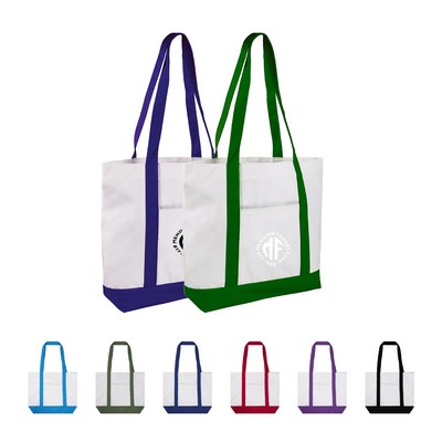 Durable 12 oz Cotton Boat Tote with Pocket