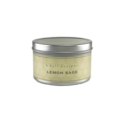 K.Hall Studio Lemon Sage Large Tin Candle