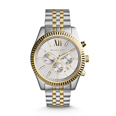 Michael Kors Mens Lexington Two-Tone Chronograph Watch