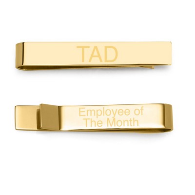 Gold Plated Stainless Steel Engravable Tie Bar