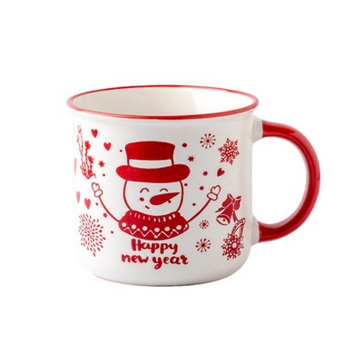 12 Oz. Printed Christmas Mug - Snowman