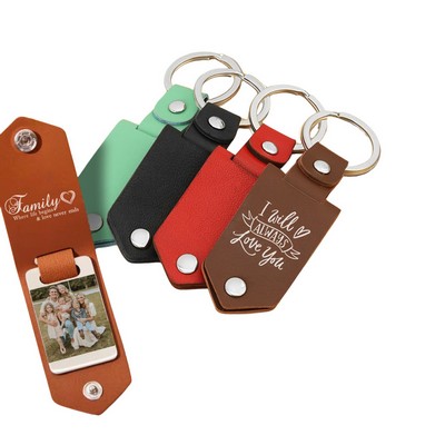 Legacy Leather Photo & Calendar Keychain - A Signature Keepsake for Cherished Moments
