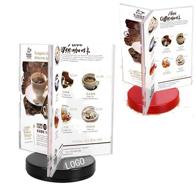 Acrylic Six Sided Rotating Table Card