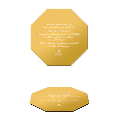 Gold Stainless Steel with EVA Base Coaster