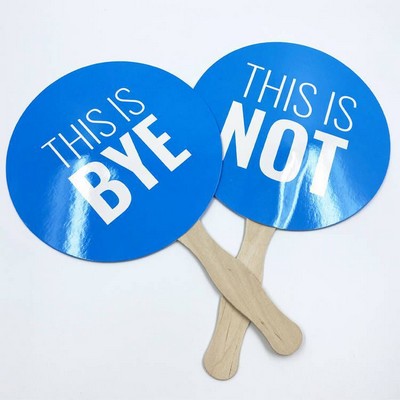 Paper Hand Fan With Wood Handle