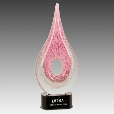 Round Window Raindrop Art Glass