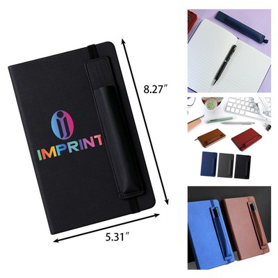 Leather Notebook Planner Small with Elastic Bands Pen