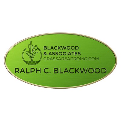 QUIKturn™ Ultratone Name Badge Oval (3" x 1 1/2")