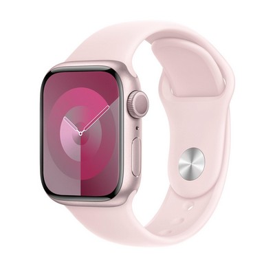 Apple Watch Series 9 Gps 41Mm Pink Aluminum Case W/ Light Pink S/M Sport Band