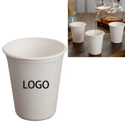 High-End Sugarcane Pulp 8 oz Disposable Paper Cup