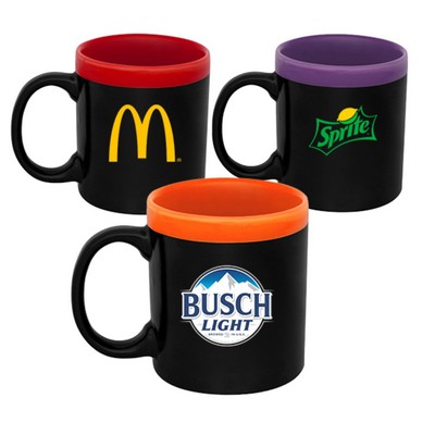 11 oz. Glam Two Tone Matte Cearamic Coffee Mugs
