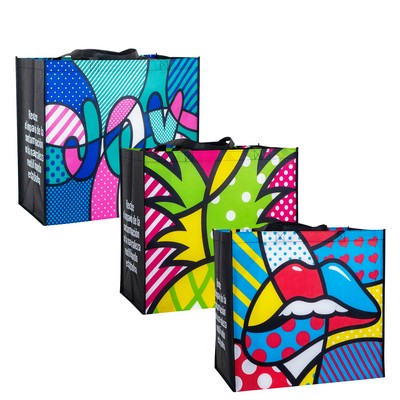 Custom Full-Color 80g PET Non-Woven Tote Bag (16"x14"x8")