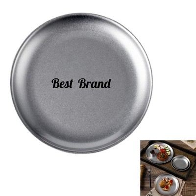 12" Reusable Round Metal Dinner Plates
