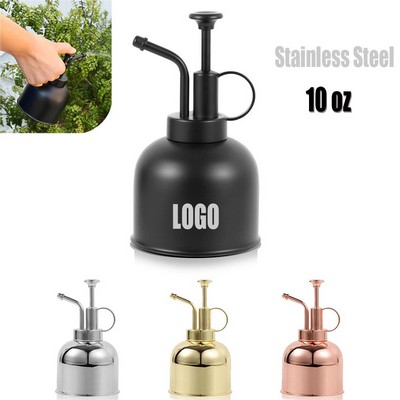 10oz Stainless Steel Plant Mister Spritzer Watering Can w/Pump Handle