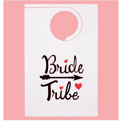 Stock "Bride Tribe" Design Poly Backed Paper Bibs w/Ties Minimum 25 bibs