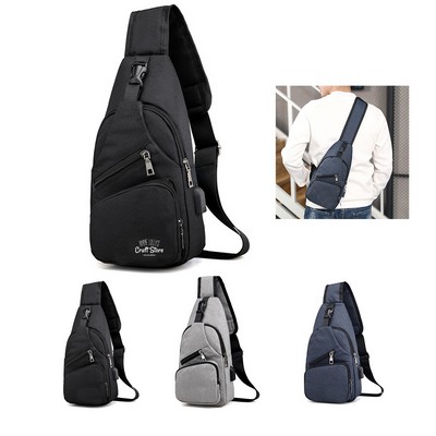 Crossbody Oxford Chest Bag