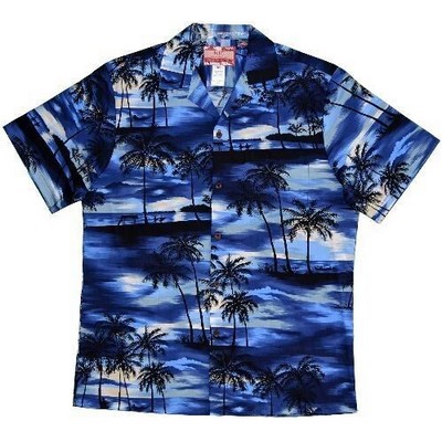 Hawaiian Shirt (DEEP INVENTORY)- 100% Cotton Poplin Tropical Print w/ Coconut Buttons (S-4XL)