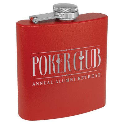 6 oz. Matte Powder Coated Stainless Steel Flask