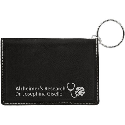 Leatherette Keychain ID Holder