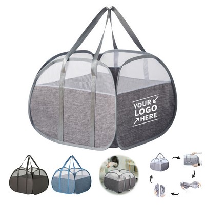 90L Folding Oxford Cloth Laundry Basket Storage Box