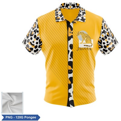 Sublimation Pongee Full-Button Shirt - Men, Women, Kids