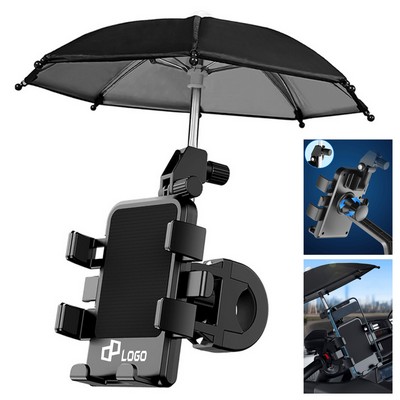 Motorcycle Bicycle Phone Holder Stand W/ Umbrella