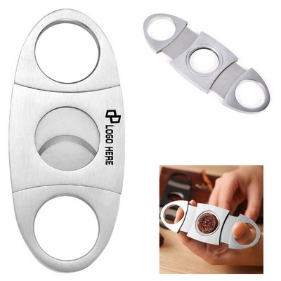 Stainless Steel Double Blade Cigar Cutter