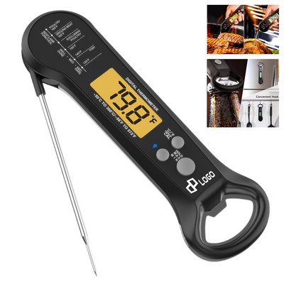 Foldable Food Thermometer W/ Integrated Hanging Handle