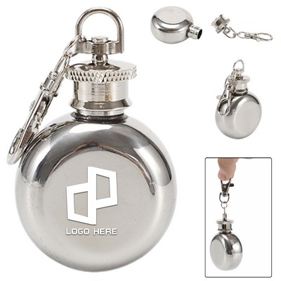 0.95Oz Hip Flask W/ Keychains