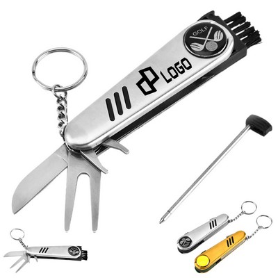 Multi-Functional Knife For Golf Club Cleanner