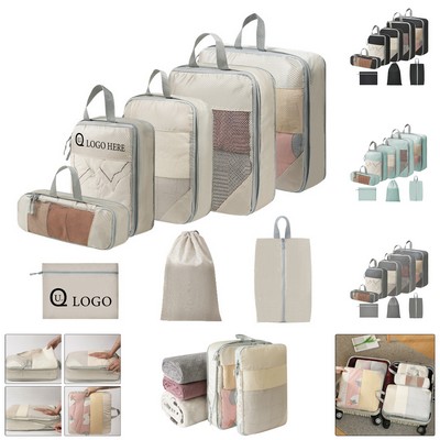 Eight-Piece Set Of Mesh Travel Storage Bags
