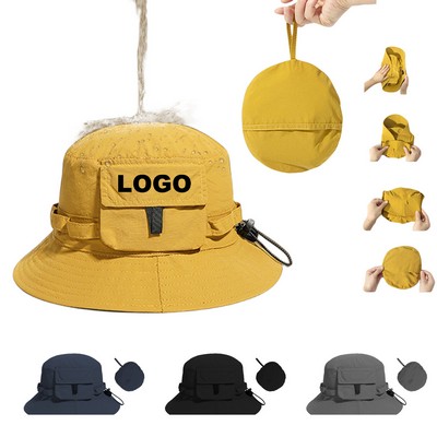 Quick Dry Waterproof Pocket Bucket Hat
