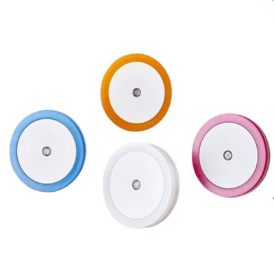 Round LED Night Light Lamp with Smart Sensor Dusk to Dawn Sensor, Daylight White