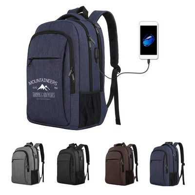 Padded Laptop Backpack with Charging Port