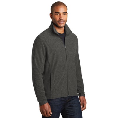 Port Authority® Heather Microfleece Full-Zip Jacket