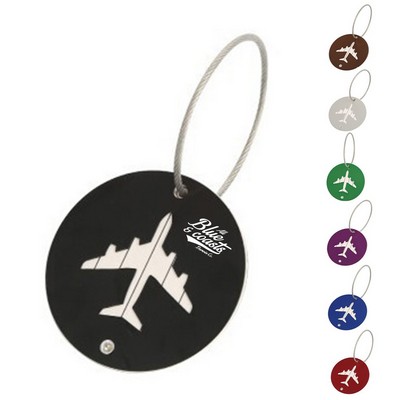 Round Aluminum Alloy Luggage Tag
