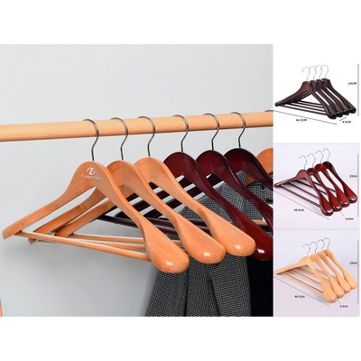 17.5" Wide Shoulder Wooden Hangers Suit Hangers Coat Hangers Heavy Clothes Hangers
