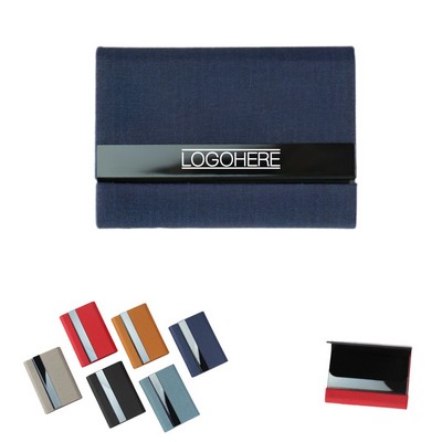 Leather Metal Card Holder