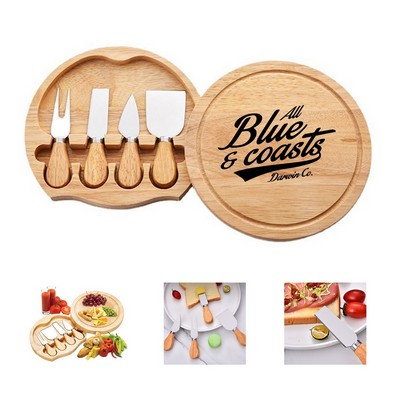 Cheese Knife Set with Wooden Board