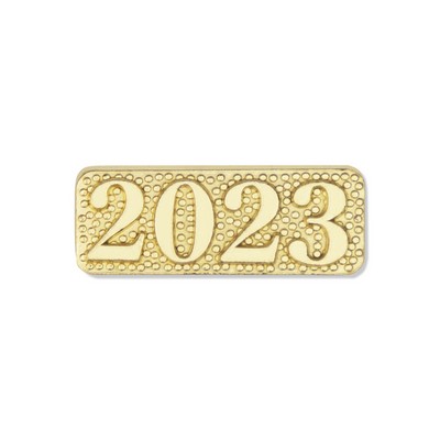 Gold 2023 Letter Chenille Pin