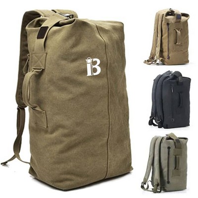 Large Capacity Travel Climbing Bag Strap Canvas Backpack