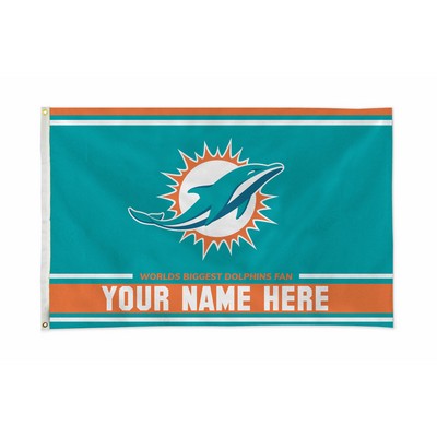 Miami Dolphins Personalized NFL® Flag (3'x5')