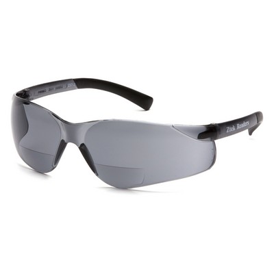 Ztek Safety Reader Glasses, Gray Frame with Gray Lens