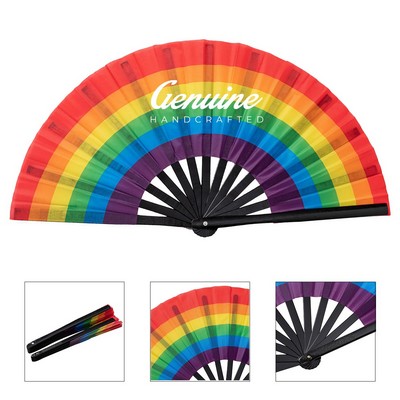 Fabric-Bamboo Rainbow Fan
