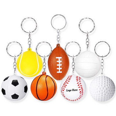 Stress Reliever Ball Key Chain