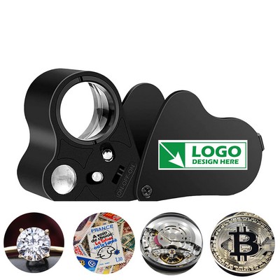 30X 60X Illuminated Jewelers Loupe Magnifier