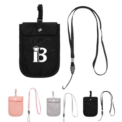 Women's Compact And Durable Nylon Coin Purse W/ A Strap