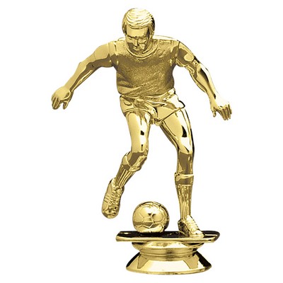 4 1/2" Gold Plastic Male Soccer Player Trophy Figure