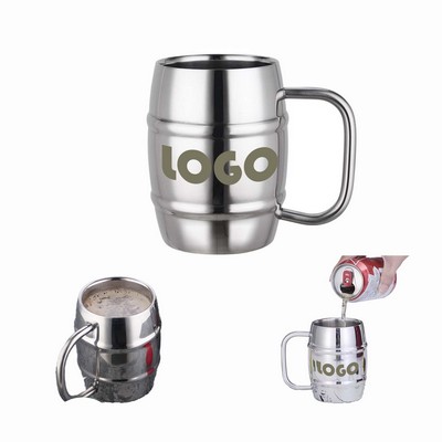 16oz 304 Vacuum Double-Wall Stainless Steel Beer Mug