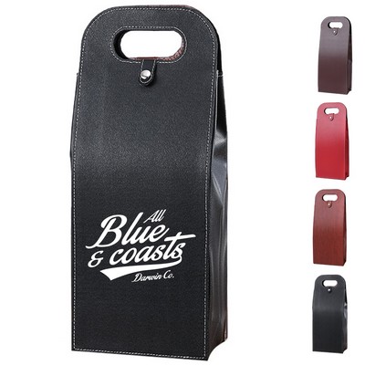 Leather Wine Tote Bag